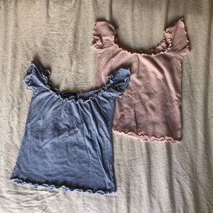 Brandy Melville, off the shoulder tops